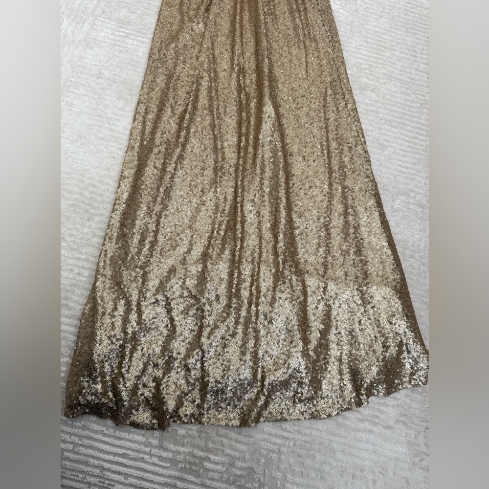 Revelry Starla Sequin Dress Gold One Shoulder Dress Size 6 - Picture 6 of 8